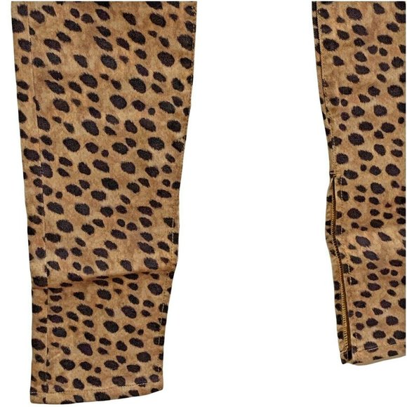 WeWorewhat Stiletto Split Hem Leopard Animal Print Skinny Jeans Size 27 - Picture 8 of 12